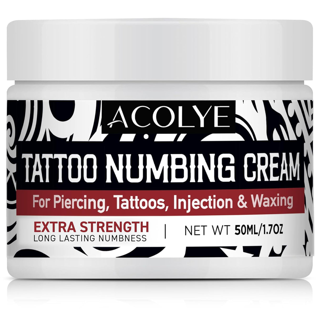 Tattoo Numbing Cream Extra Strength - 6 Hours Maximum Strength Tattoo Numbing Cream - Numbing Cream for Tattoos (50Ml/1.7Oz)