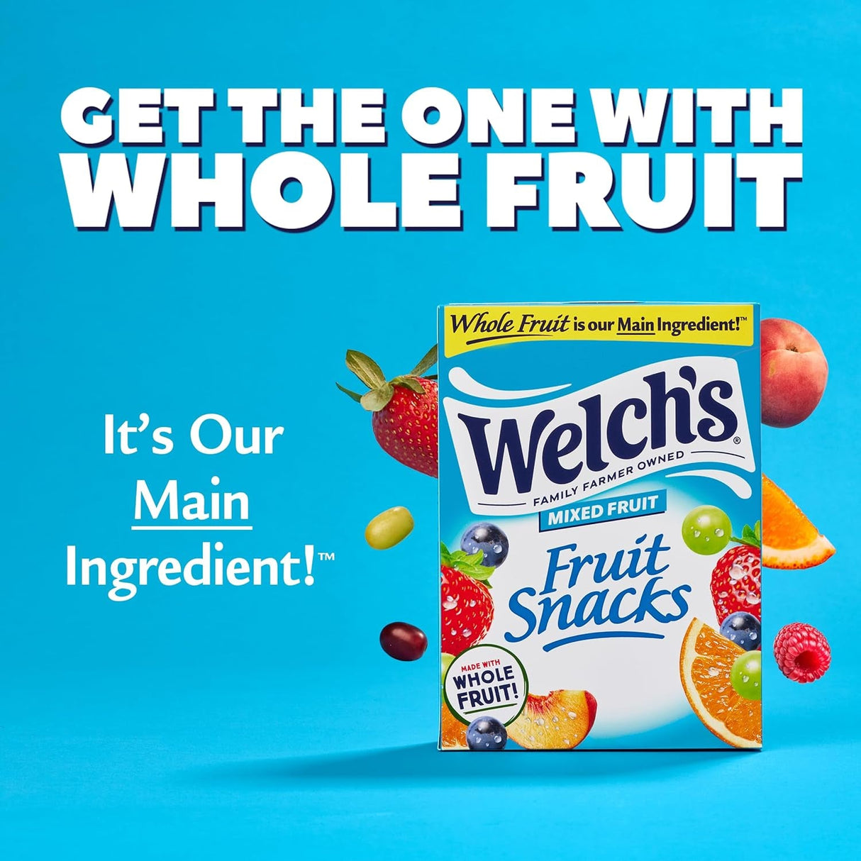Welch’S Fruit Snacks, Mixed Fruit, Perfect Stocking Stuffer, Bulk Pack, Gluten Free, Individual Single Serve Bags, 0.8 Oz (Pack of 40)