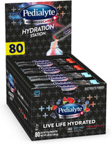 Pedialyte Multi Pack, Electrolyte Hydration Drink, 0.6 Oz Electrolyte Powder Packs, 80 Count