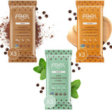 Feel Vegan Protein Bars - Keto, Gluten Free, Organic, 15G Protein - Dairy Free, Low Sugar - Variety Pack (6 Flavors, 6 Pack)