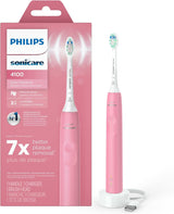 Philips Sonicare 4100 Rechargeable Electric Toothbrush, with Pressure Sensor, 2 Intensity Settings, Smartimer and Quadpacer, 14-Day Battery Life, Black, Model HX3681/24