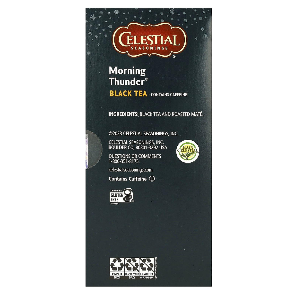 Celestial Seasonings, Black Tea, Morning Thunder, 20 Tea Bags, 1.4 oz (40 g) - Supply Center USA