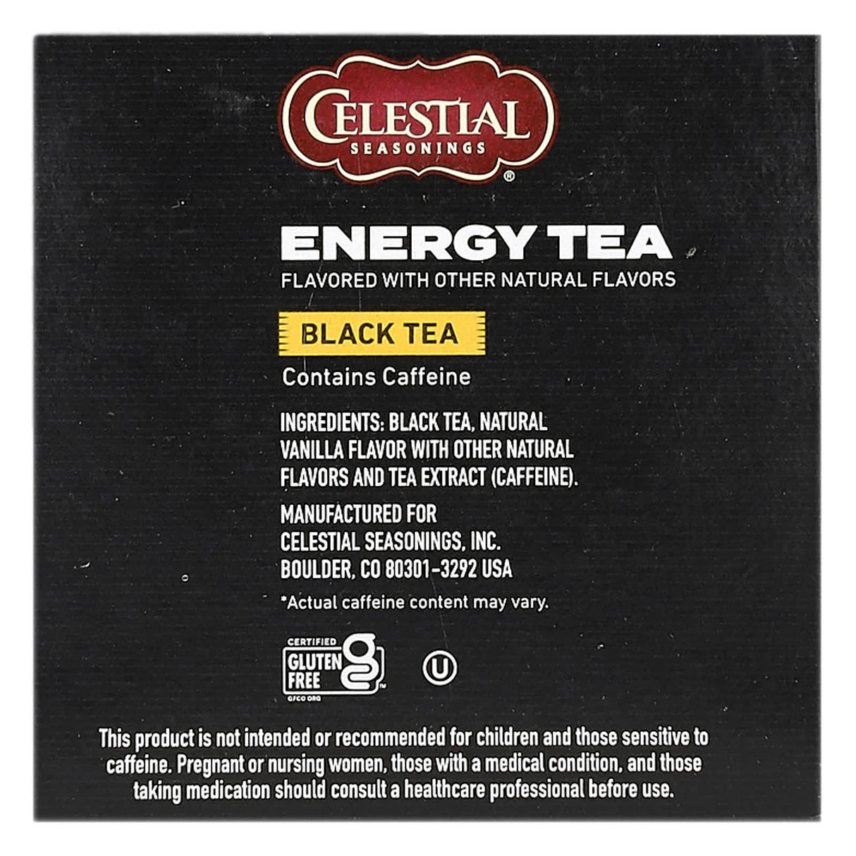 Celestial Seasonings, Energy Tea, Black Tea, 12 K-Cup Pods, 0.9 oz (27 g) - Supply Center USA