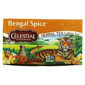 Celestial Seasonings, Herbal Tea, Bengal Spice, Caffeine Free, 20 Tea Bags, 1.7 oz (47 g) - Supply Center USA