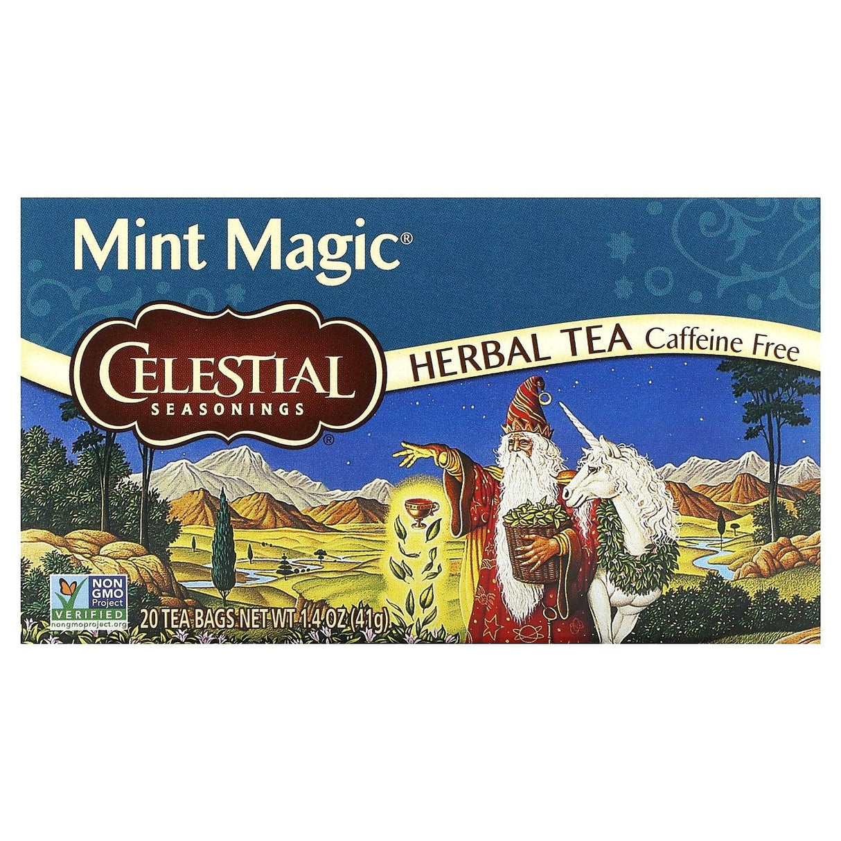 Celestial Seasonings, Herbal Tea, Mint Magic, Caffeine Free, 20 Tea Bags, 1.4 oz (41 g) - Supply Center USA