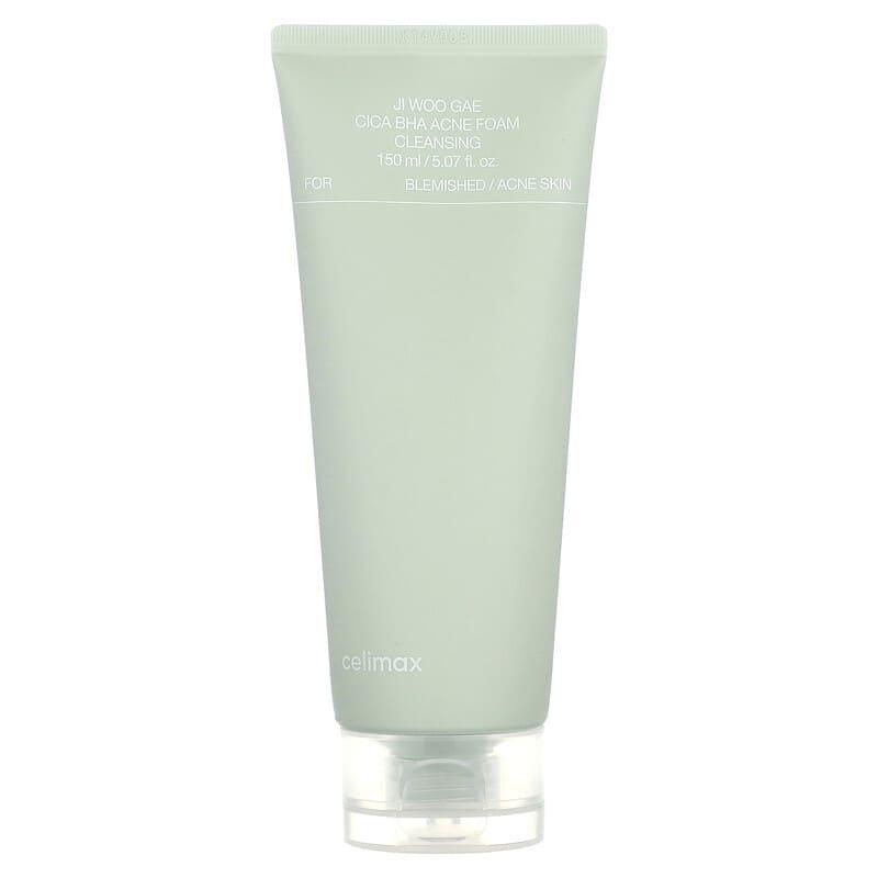 Celimax, Ji Woo Gae Cica BHA Acne Foam Cleansing, 5.07 fl oz (150 ml) - Supply Center USA