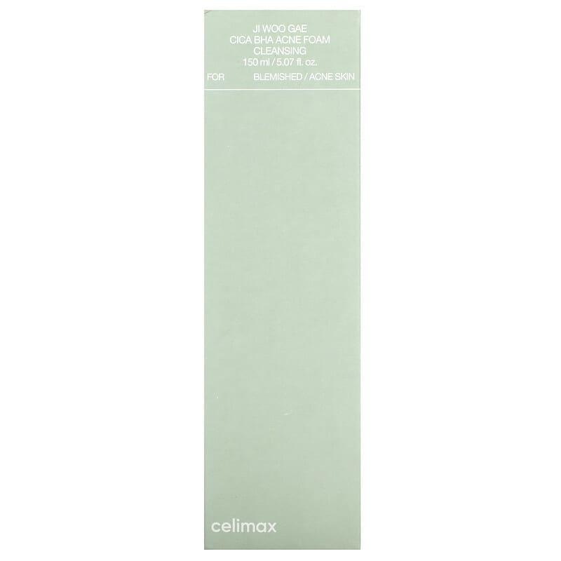 Celimax, Ji Woo Gae Cica BHA Acne Foam Cleansing, 5.07 fl oz (150 ml) - Supply Center USA