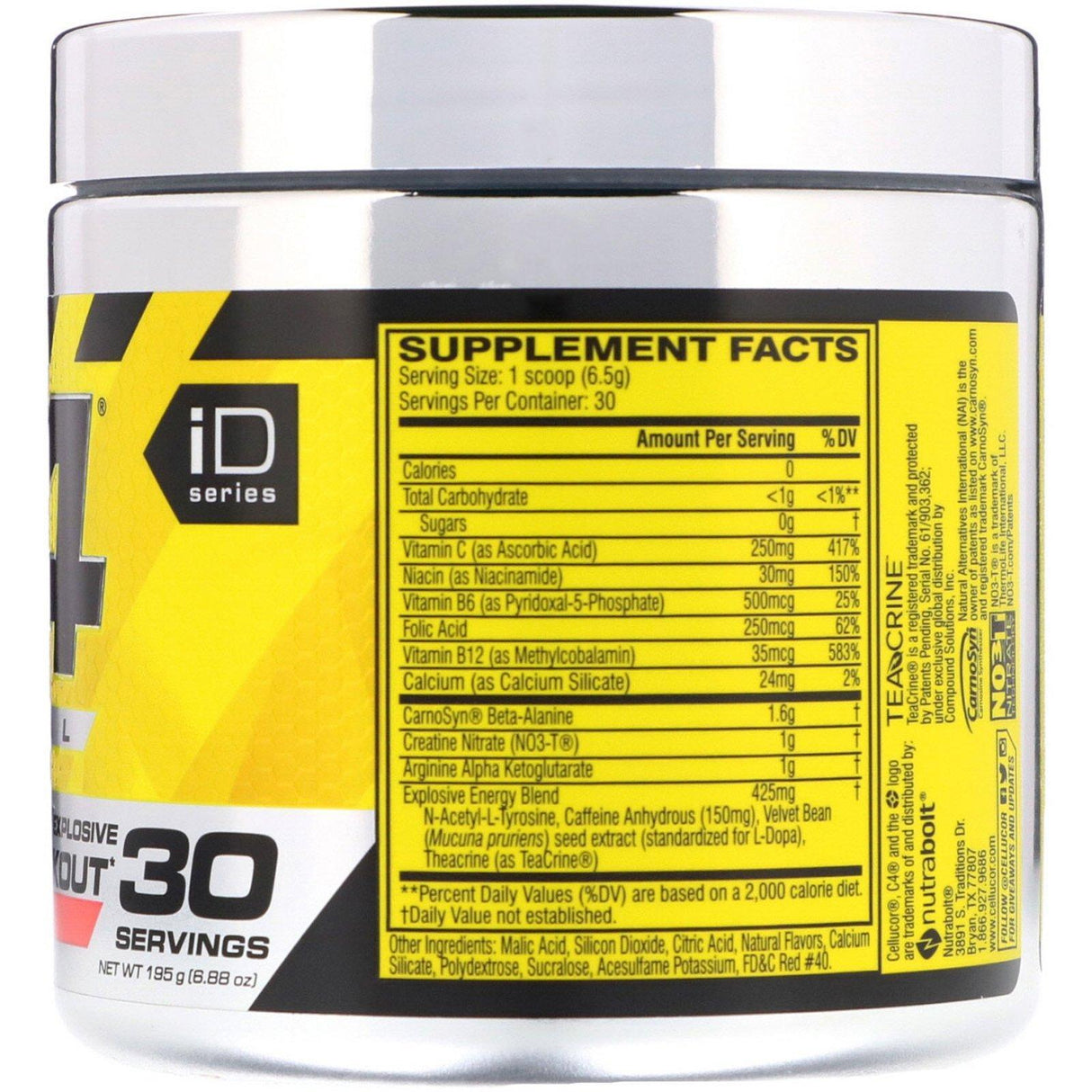 Cellucor, C4 Original Explosive, Pre-Workout, Cherry Limeade, 6.88 oz (195 g) - Supply Center USA
