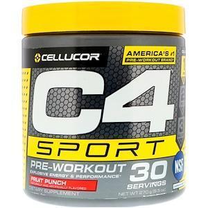 Cellucor, C4 Sport, Pre-Workout, Fruit Punch, 9.5 oz (270 g) - Supply Center USA