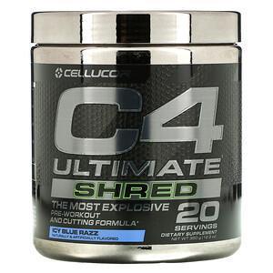 Cellucor, C4 Ultimate Shred, Pre-Workout and Cutting Formula, Ice Blue Razz, 12.3 oz (350 g) - Supply Center USA