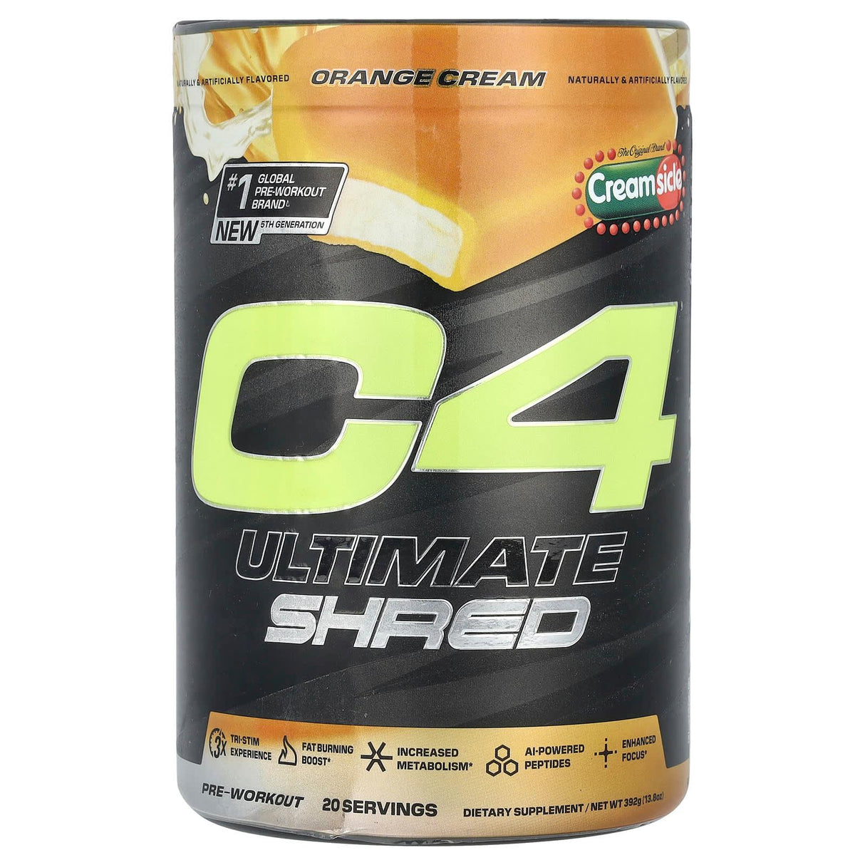 Cellucor, C4 Ultimate Shred, Pre-Workout, Creamsicle® Orange Cream, 13.8 oz (392 g) - Supply Center USA