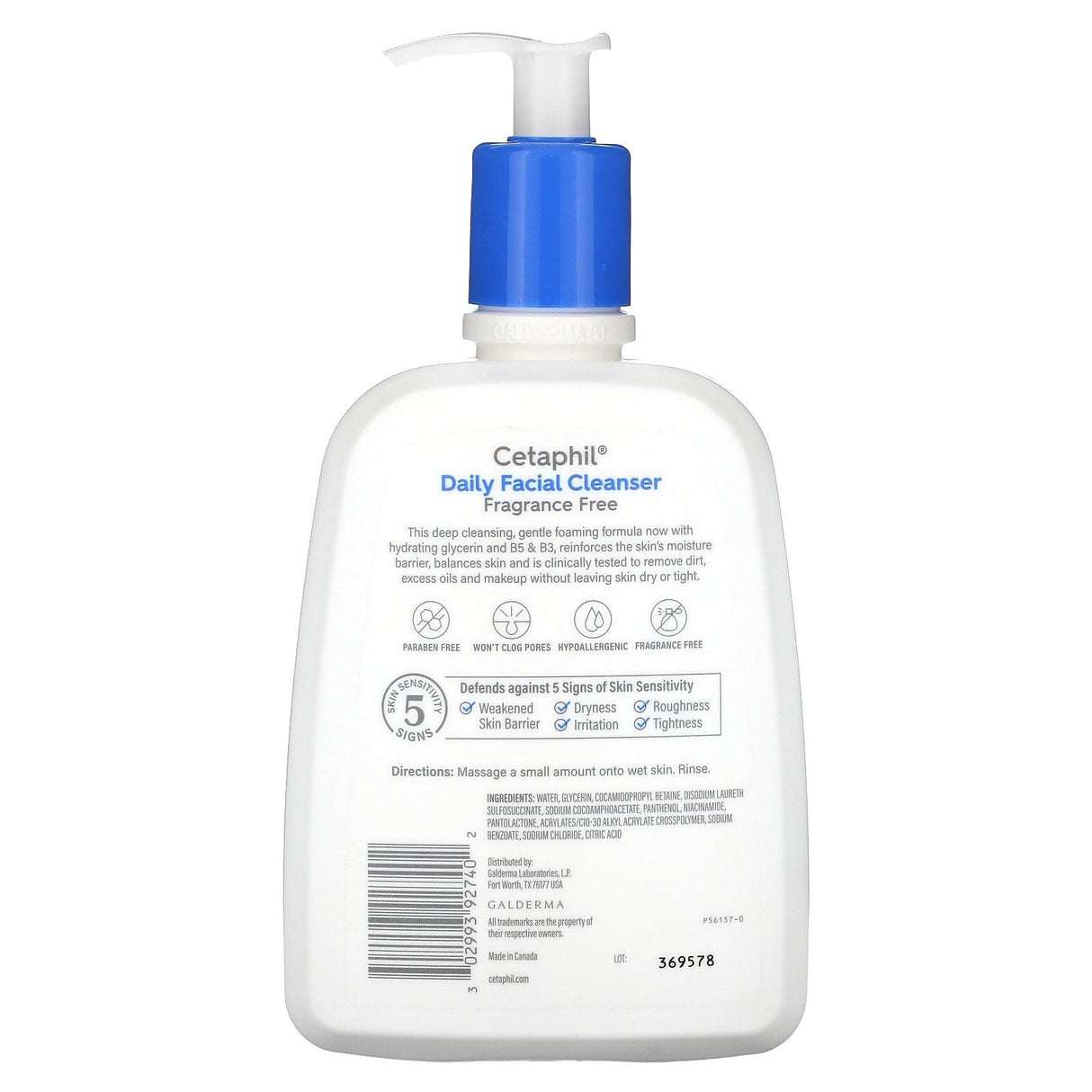 Cetaphil, Daily Facial Cleanser, Fragrance Free, 16 fl oz (473 ml) - Supply Center USA