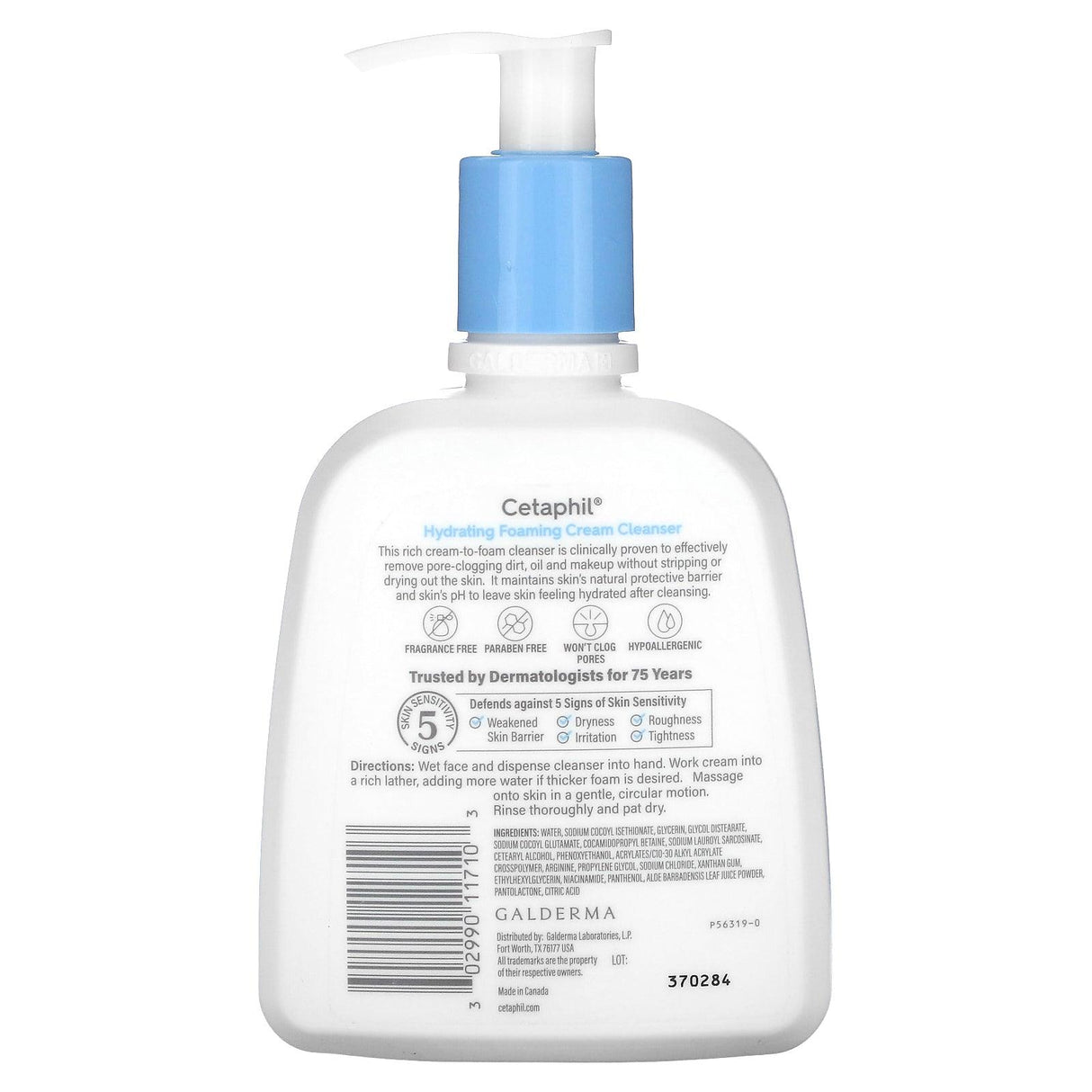 Cetaphil, Hydrating Foaming Creamer Cleanser, 8 fl oz (237 ml) - Supply Center USA