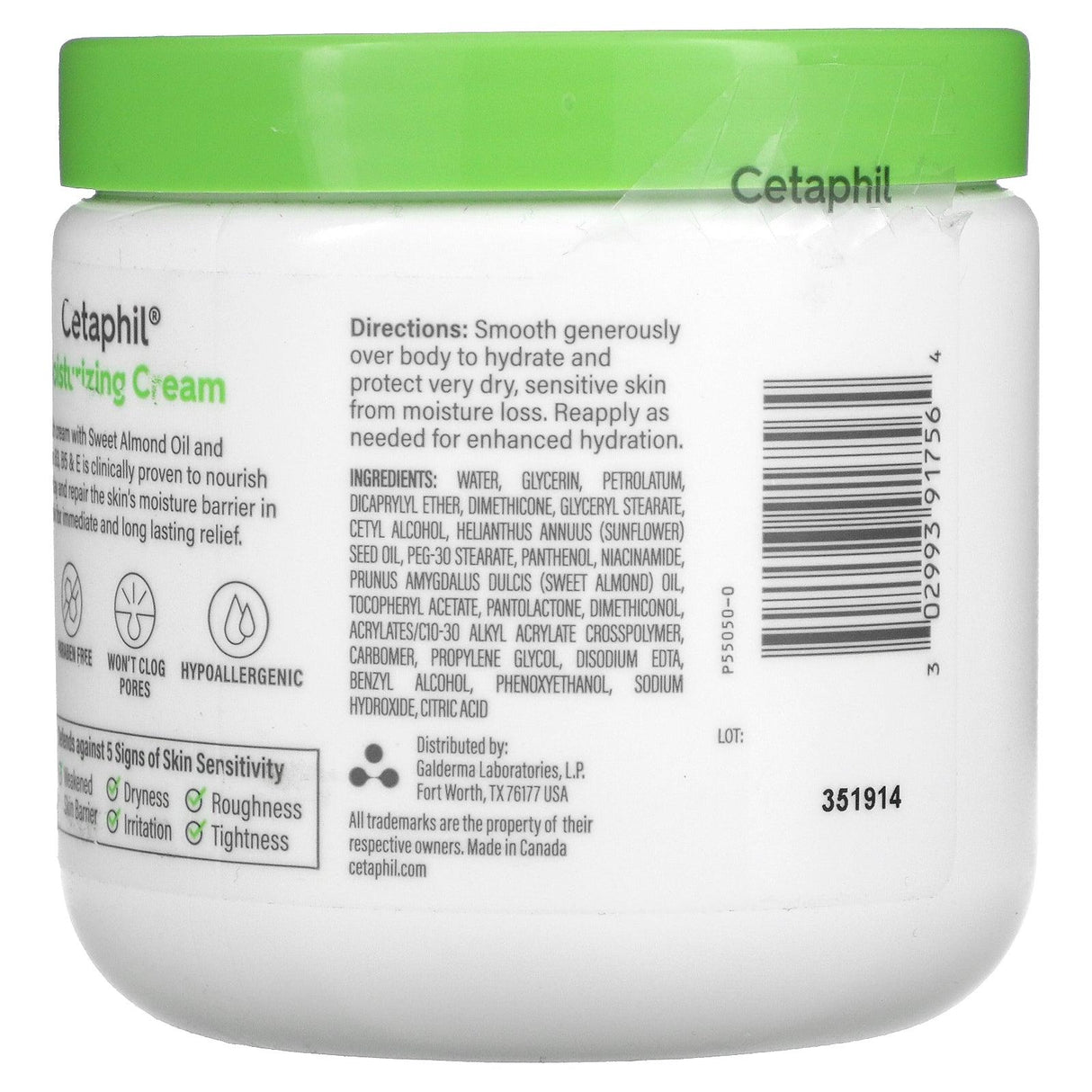 Cetaphil, Moisturizing Cream, Very Dry to Dry, Sensitive Skin, 16 oz (453 g) - Supply Center USA