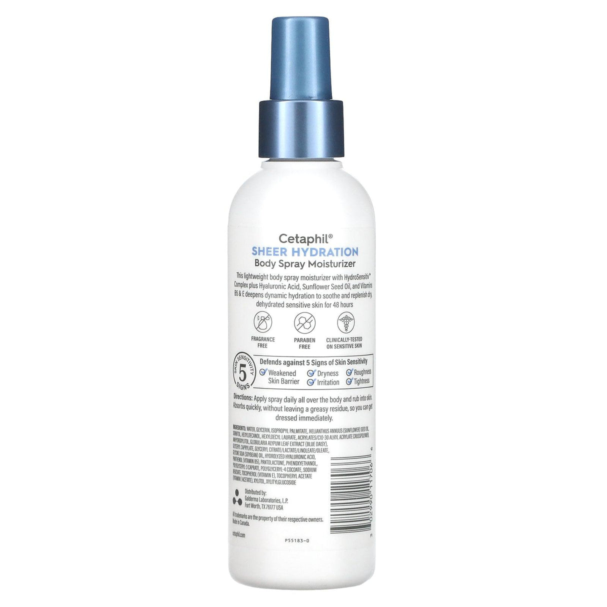 Cetaphil, Sheer Hydration Body Spray Moisturizer, 7 fl oz (207 ml) - Supply Center USA