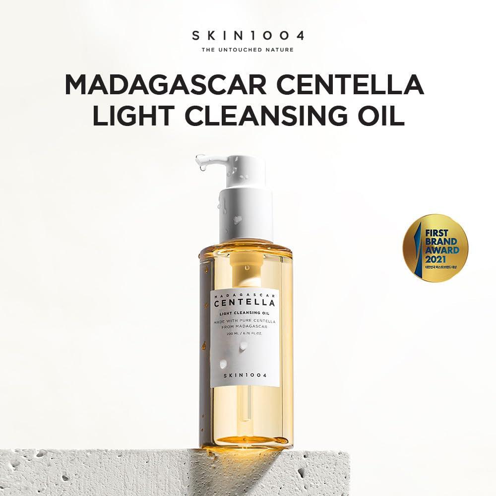 SKIN1004 Madagascar Centella Light Cleansing Oil 6.76 Fl.Oz, 200Ml | Gentle Oil Cleanser for Face, Korean Facial Cleanser, Double Cleansing - Supply Center USA