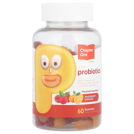 Chapter One, Probiotic Gummies, Raspberry Orange, 60 Gummies - Supply Center USA