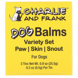 Charlie & Frank, Dog Balms Variety Set, Paw, Skin, Snout, 3 Tins, 0.3 oz (8.5 g) Each - Supply Center USA