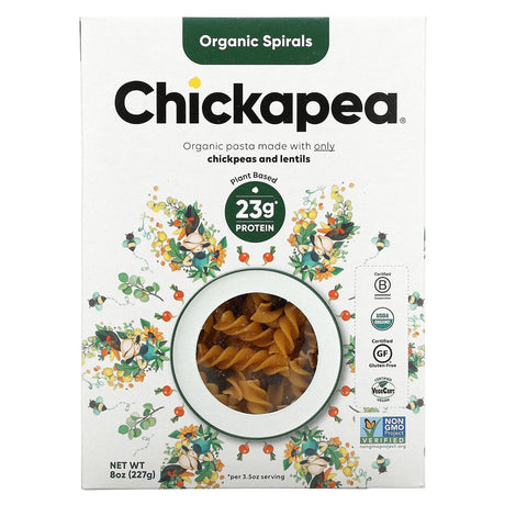 Chickapea, Organic Spirals, 8 oz (227 g) - Supply Center USA