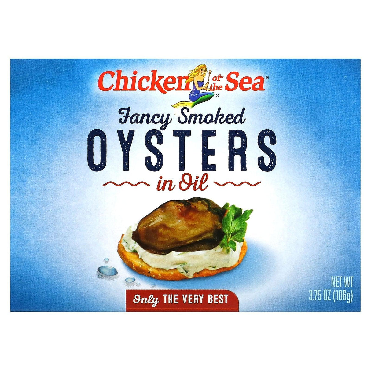 Chicken of the Sea, Fancy Smoked Oysters in Oil, 3.75 oz (106 g) - Supply Center USA