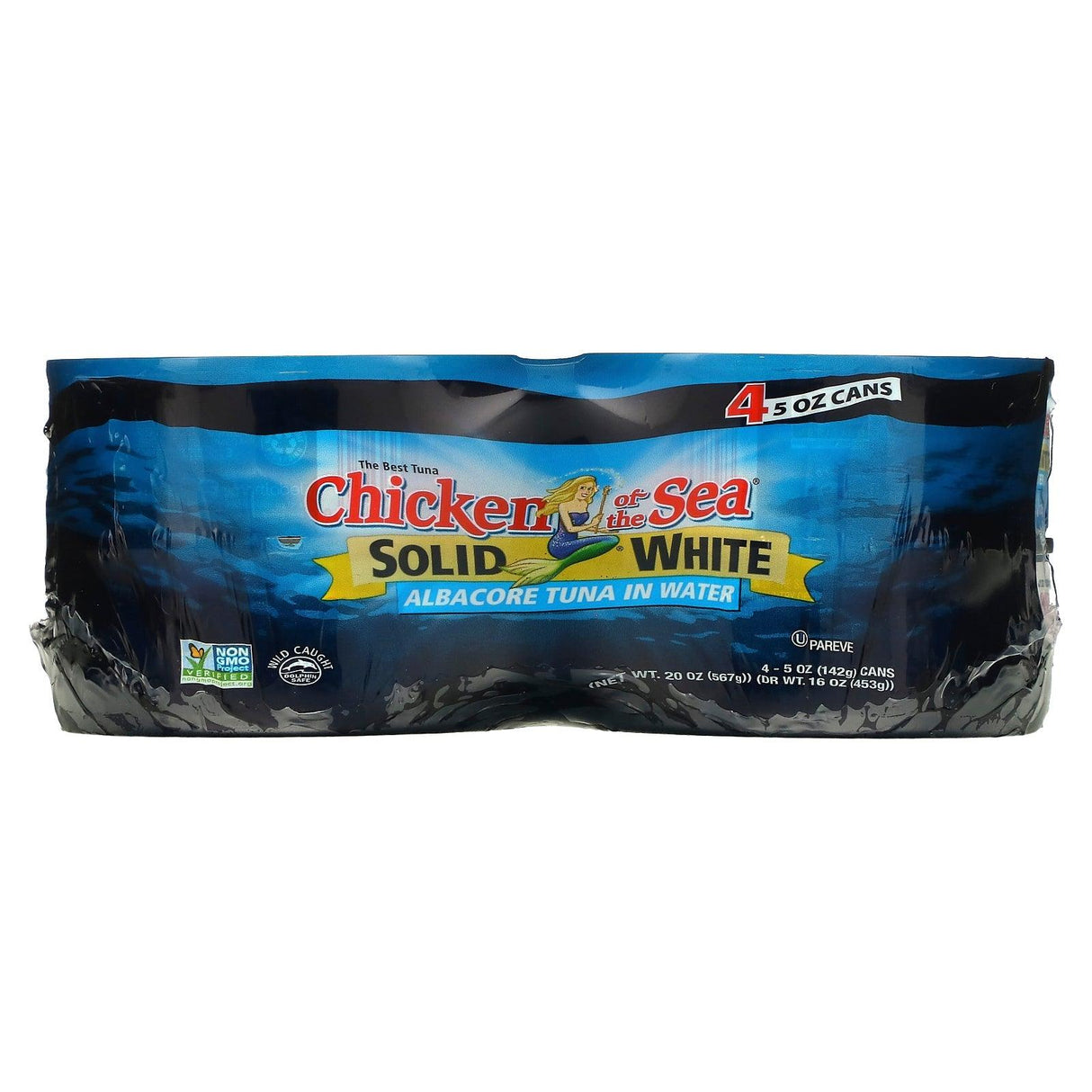 Chicken of the Sea, Solid White, Albacore Tuna In Water, 4 Pack, 5 oz (142 g) Each - Supply Center USA
