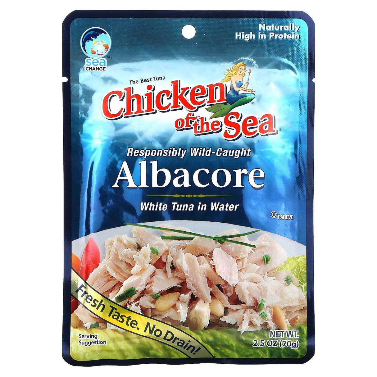 Chicken of the Sea, Wild-Caught Albacore, White Tuna in Water, 2.5 oz (70 g) - Supply Center USA