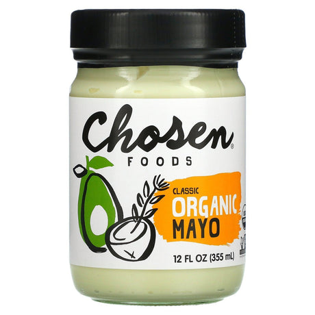 Chosen Foods, Classic Organic Mayo, 12 fl oz (355 ml) - Supply Center USA