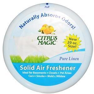 Citrus Magic, Solid Air Freshener, Pure Linen, 20 oz (566 g) - Supply Center USA