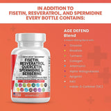 Clean Nutraceuticals Fisetin 2500Mg Quercetin 1000Mg Resveratrol 1000Mg with Spermidine Wheat Germ Extract 1000Mg - Health Supplement for Adults Longevity with Berberine, Collagen, Rhodiola, Apigenin - Supply Center USA