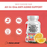 Clean Nutraceuticals Fisetin 2500Mg Quercetin 1000Mg Resveratrol 1000Mg with Spermidine Wheat Germ Extract 1000Mg - Health Supplement for Adults Longevity with Berberine, Collagen, Rhodiola, Apigenin - Supply Center USA