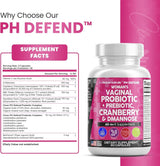 Clean Nutraceuticals Vaginal Probiotics for Women + Prebiotics 20 Billion Cranberry Pills 30,000Mg W/D-Mannose 500 Mg for Urinary Tract Health Ph Balance - Womens Vitamins for Vaginal Health - Supply Center USA