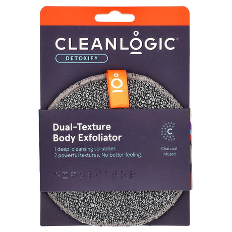 CleanLogic, Detoxify, Dual-Texture Body Exfoliator, 1 Count - Supply Center USA