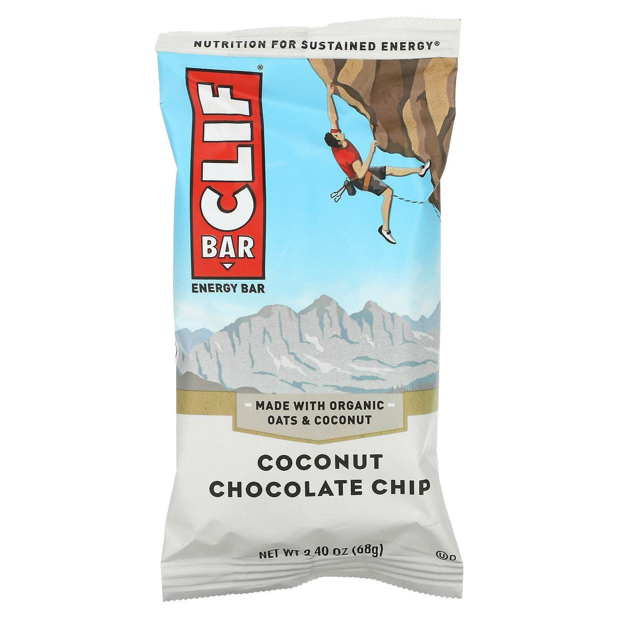 Clif Bar, Energy Bar, Coconut Chocolate Chip, 12 Bars, 2.40 oz (68 g) Each - Supply Center USA