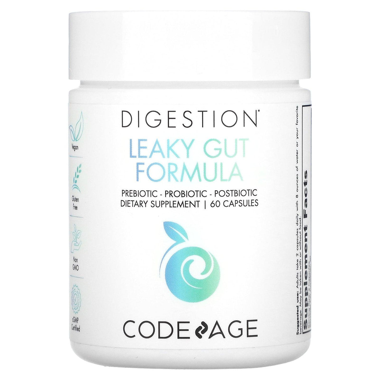 Codeage, Digestion, Leaky Gut Formula, 60 Capsules - Supply Center USA