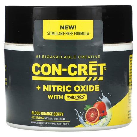 Con-Cret, +Nitric Oxide With HydroNOX, Blood Orange Berry, 239.54 g - Supply Center USA