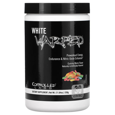 Controlled Labs, White Warped, Preworkout Energy, Endurance & Nitric Oxide Enhancer, Gummy Worm, 11.64 oz (330 g) - Supply Center USA