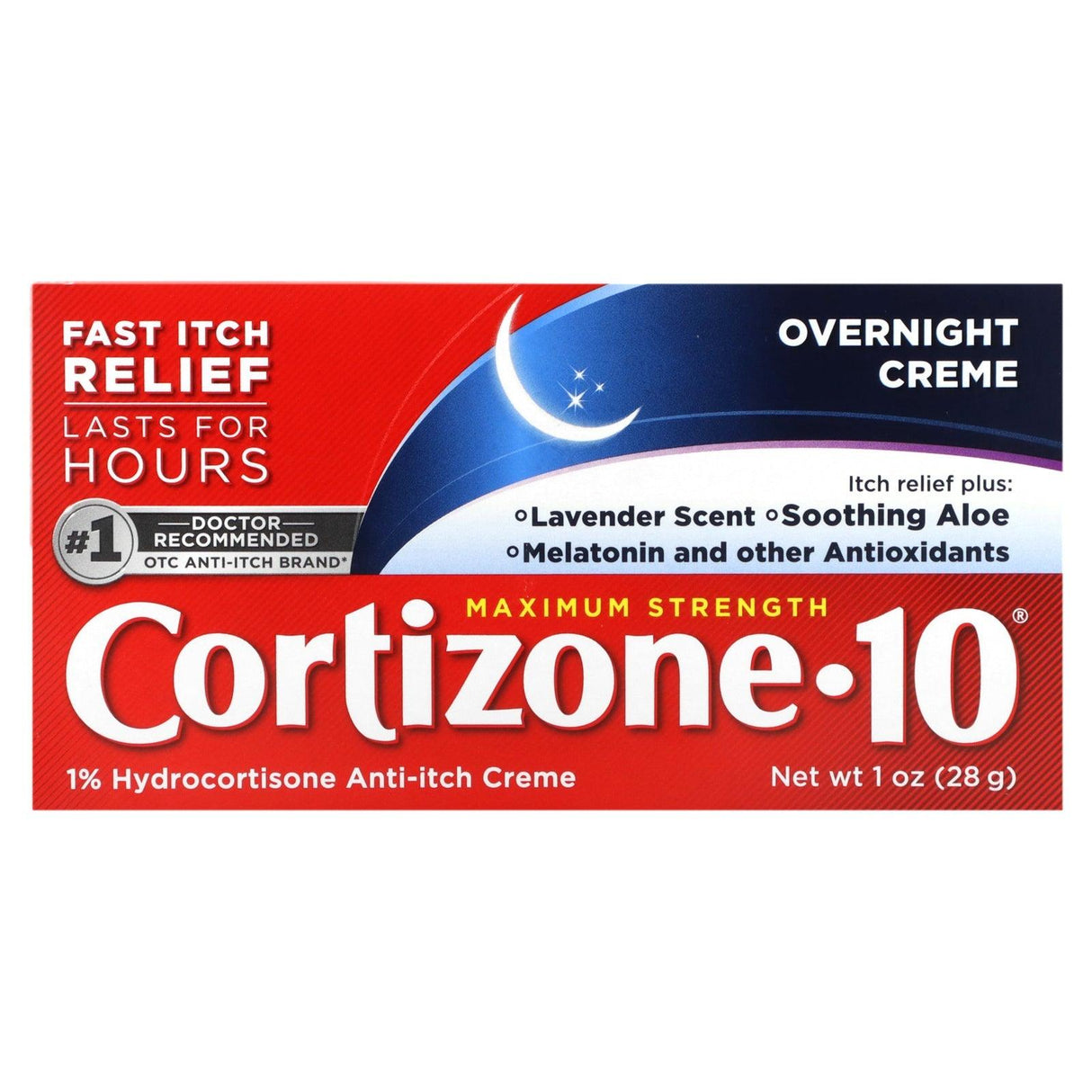 Cortizone 10, Maximum Strength, Overnight Creme, 1 oz (28 g) - Supply Center USA