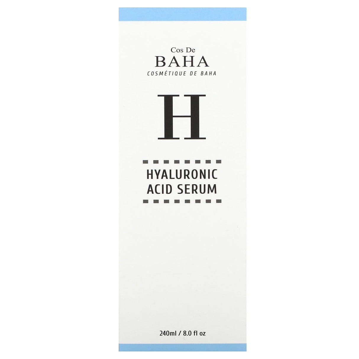 Cos De BAHA, H, Hyaluronic Acid Serum, 8 fl oz (240 ml) - Supply Center USA