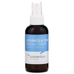 Cosmedica Skincare, Hydrate & Tone Facial Toner, Rosewater + Witch Hazel, 4 oz (120 ml) - Supply Center USA