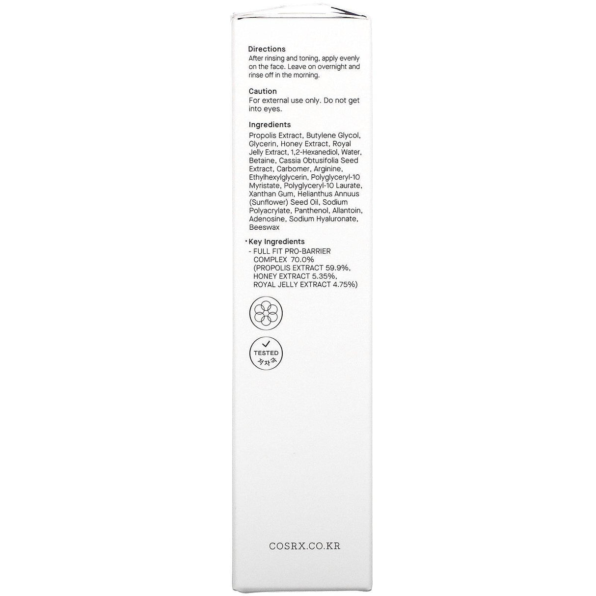 Cosrx, Propolis Honey Overnight Beauty Mask, 2.02 fl oz (60 ml) - Supply Center USA