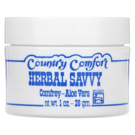 Country Comfort, Herbal Savvy, Comfrey-Aloe Vera, 1 oz (28 g) - Supply Center USA