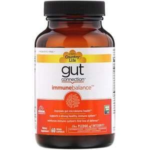 Country Life, Gut Connection, Immune Balance, 60 Vegan Capsules - Supply Center USA
