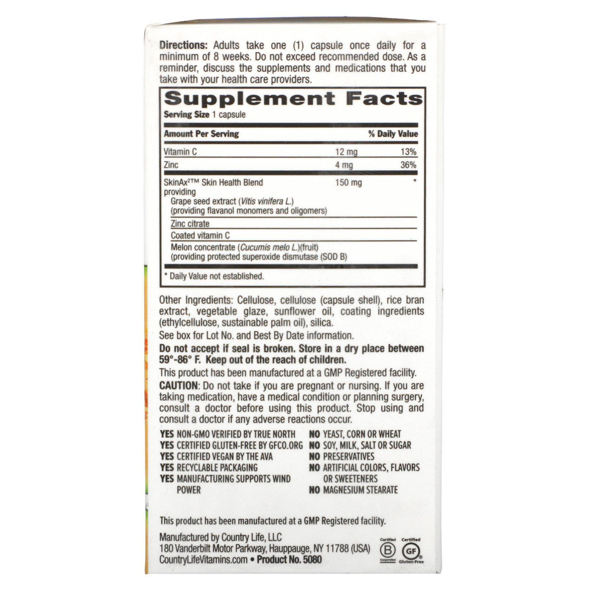 Country Life, Maxi-Skin Rescue, 30 Vegan Capsules - Supply Center USA