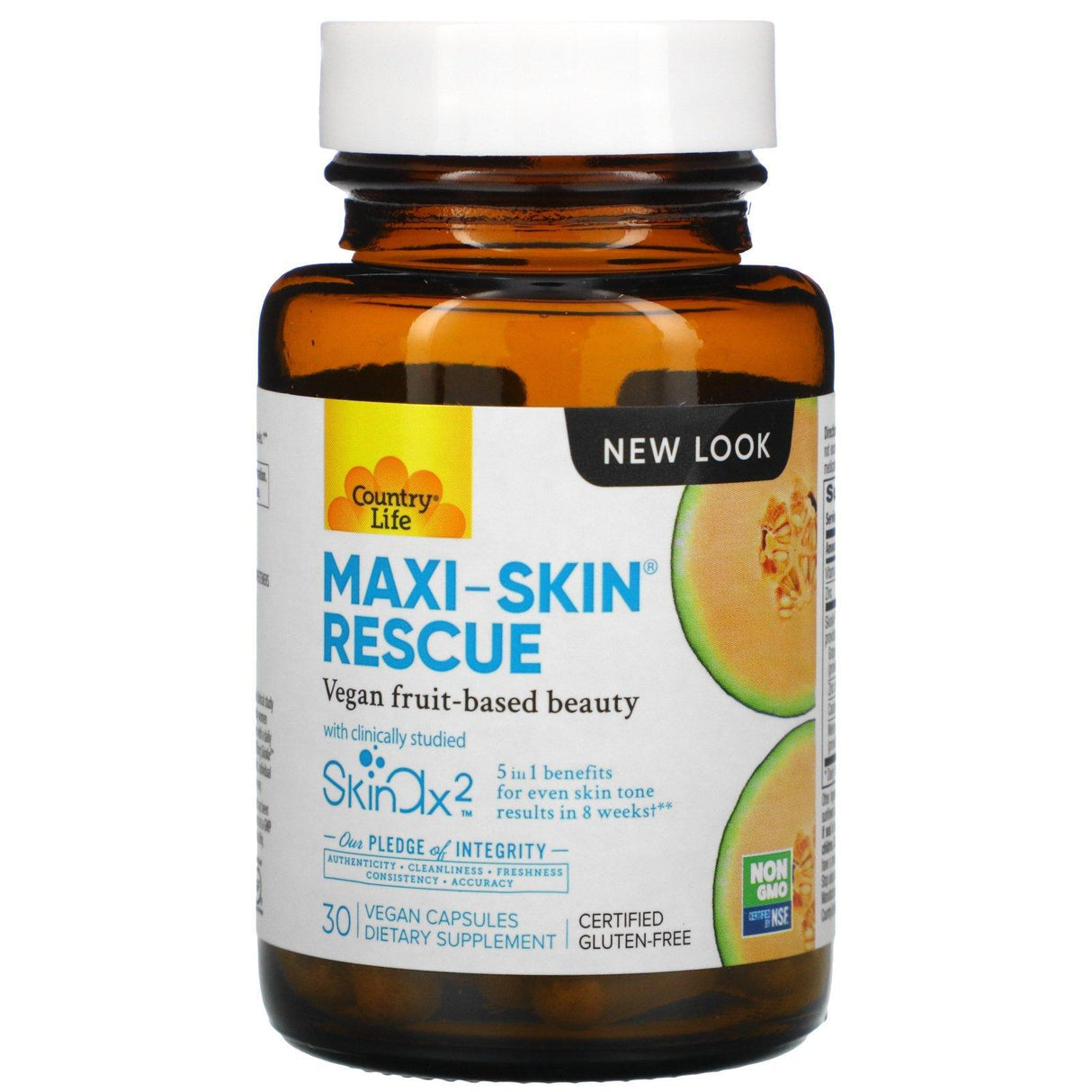 Country Life, Maxi-Skin Rescue, 30 Vegan Capsules - Supply Center USA