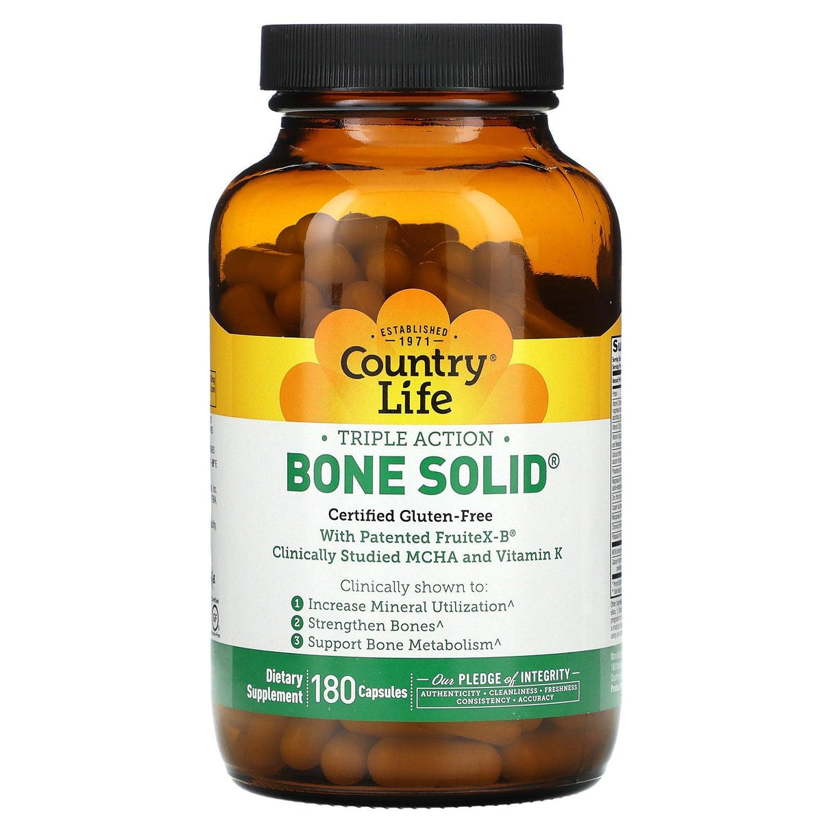 Country Life, Triple Action Bone Solid, 180 Capsules - Supply Center USA