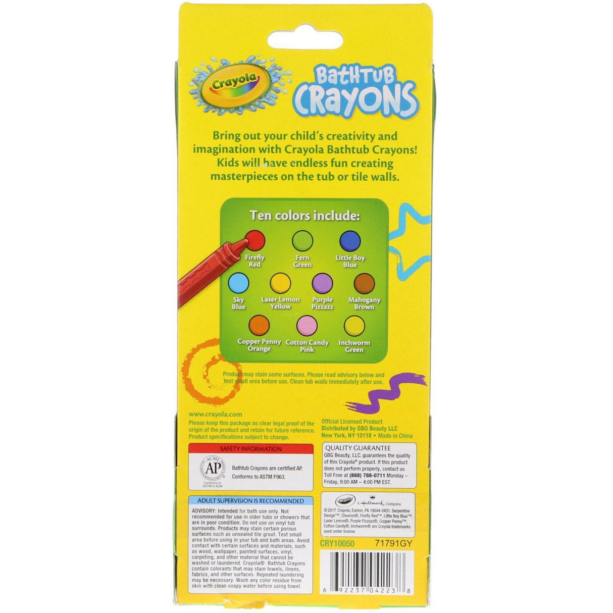 Crayola, Crayola, Bathtub Crayons, 3 & Up, 9 Crayons, + 1 Bonus Crayon - Supply Center USA