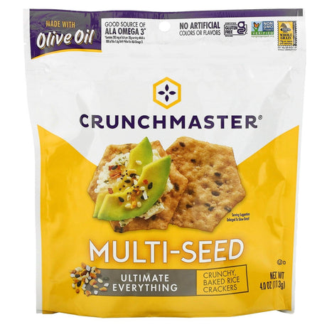 Crunchmaster, Multi-Seed, Baked Rice Crackers, Ultimate Everything, 4 oz (113 g) - Supply Center USA