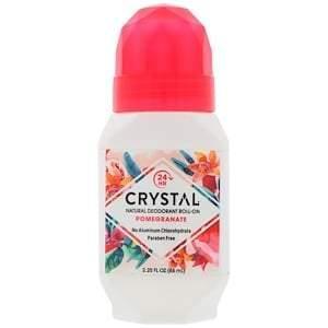 Crystal Body Deodorant, Natural Deodorant Roll-On, Pomegranate, 2.25 fl oz (66 ml) - Supply Center USA