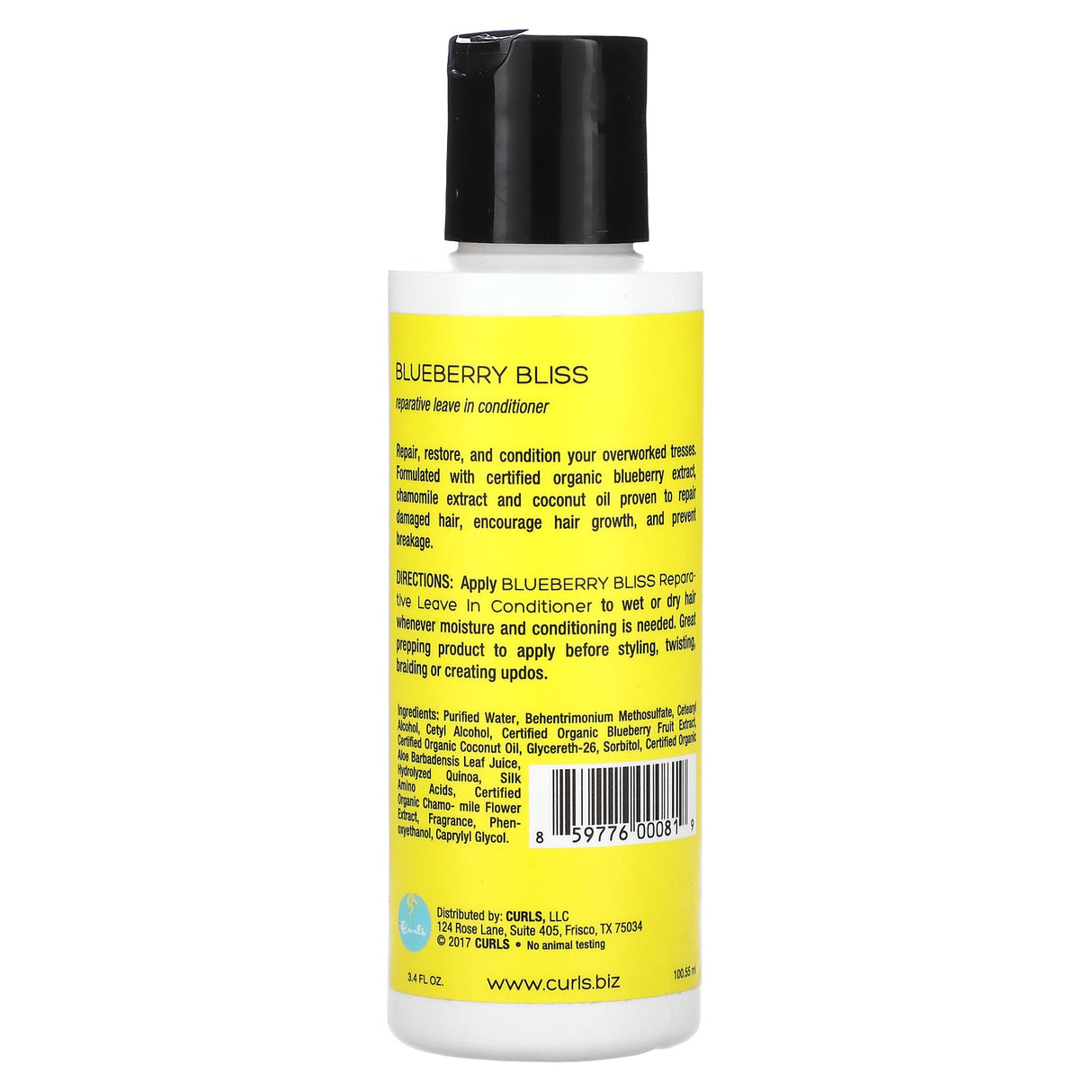 Curls, Blueberry Bliss, Reparative Leave in Conditioner, 3.4 fl oz (100.55 ml) - Supply Center USA