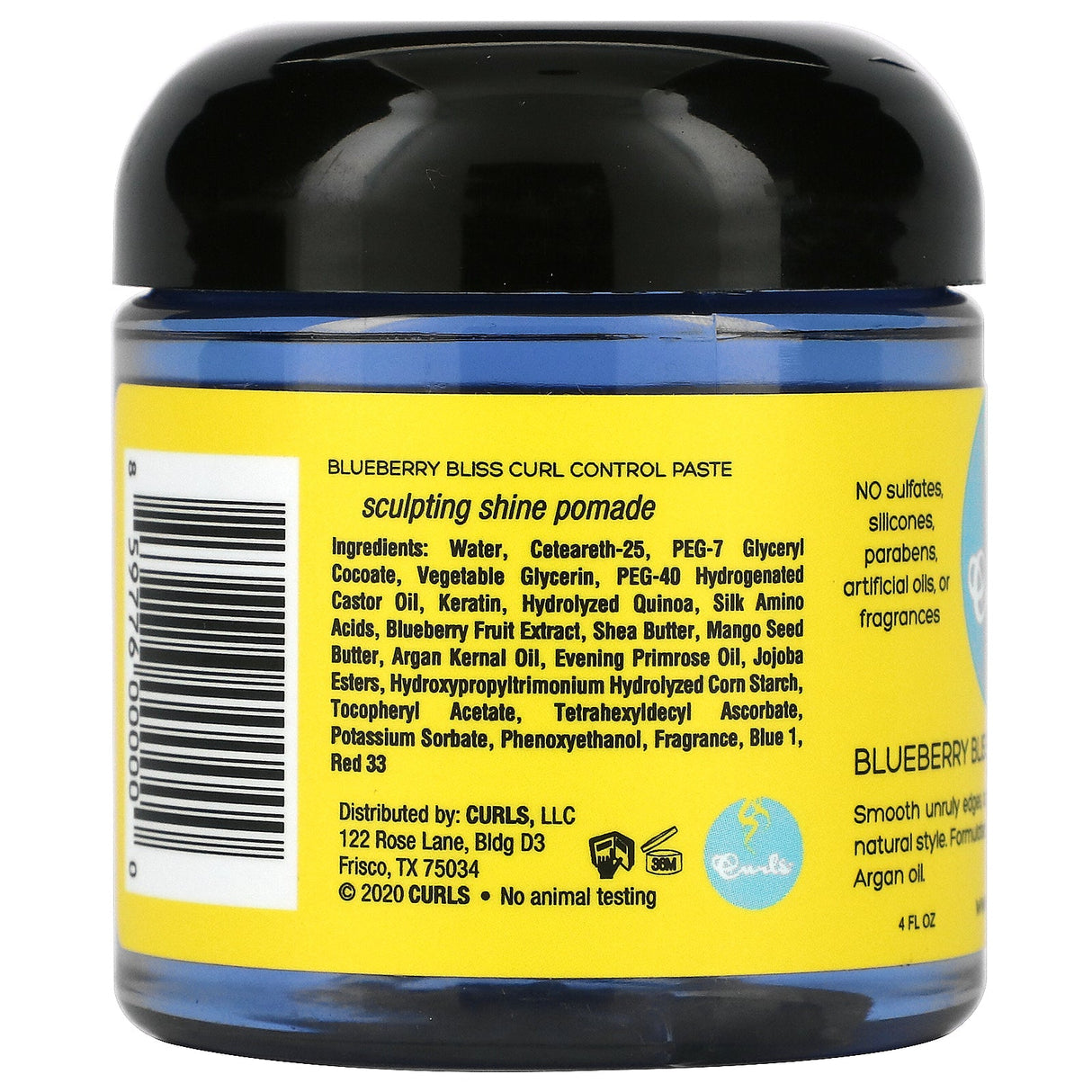 Curls, Curl Control Paste, Blueberry Bliss, 4 fl oz (120 ml) - Supply Center USA